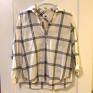 LOFT, plaid, petite xs